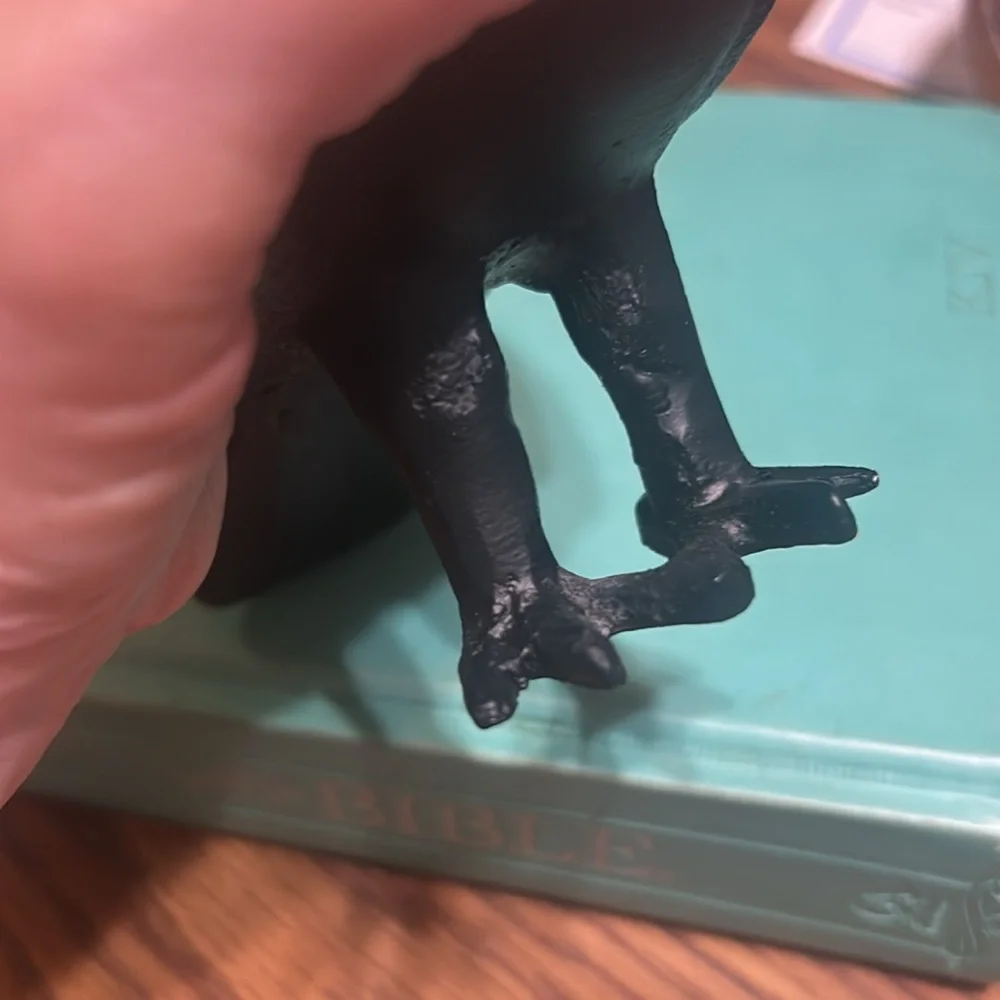 Elegant Black Bird Figurine-it is very heavy cold, could be cast iron
